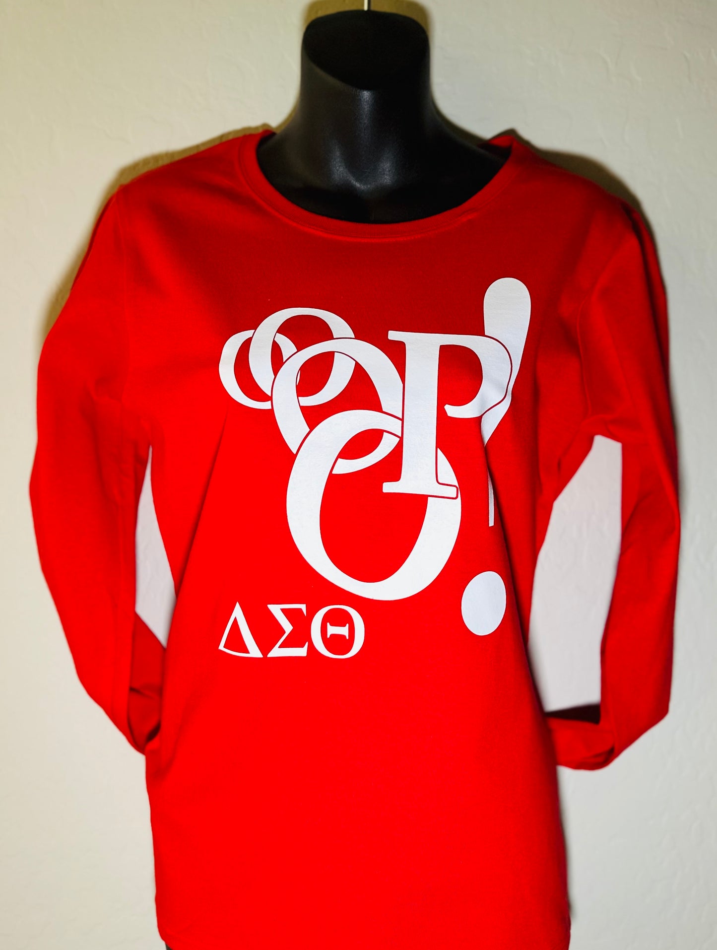 Delta Sigma Theta Sorority Ooop Red t-shirt (Long sleeve)